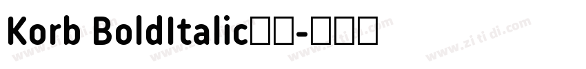 Korb BoldItalic下载字体转换